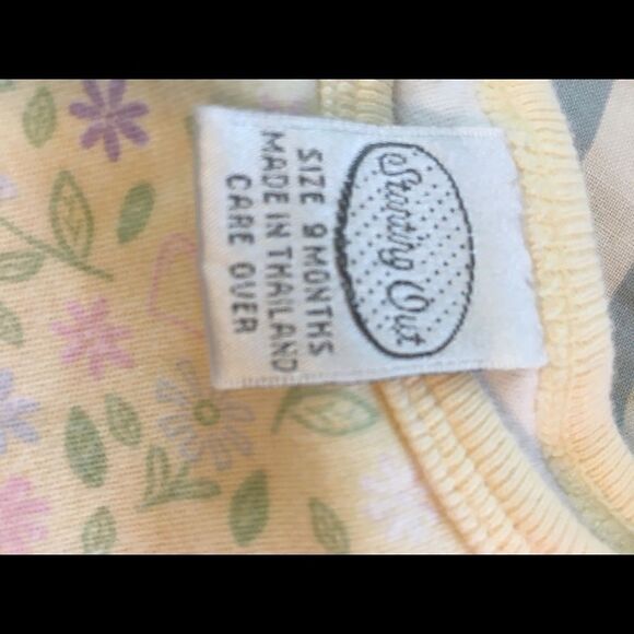 Starting Out Infant Girl Onesie Sz 9 mo Yellow - Picture 3 of 3